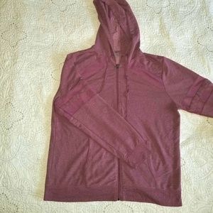 mesh detail full zip hoodie sweatshirt